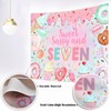 Mocsicka Donut 7th Birthday Backdrop Sweet Sassy and Seven for