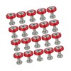 A ABSOPRO 20pcs Motorcycle Red Fender Bumper Washer Bolt Nuts