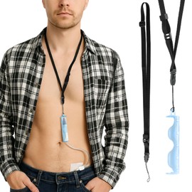 Ablefector PD Catheter Holder for Shower, Compatible with Baxter 5C4482 & 5C4483, Adjustable Peritoneal Dialysis Catheter Holder, Secure PD Dialysis Accessories -Blue