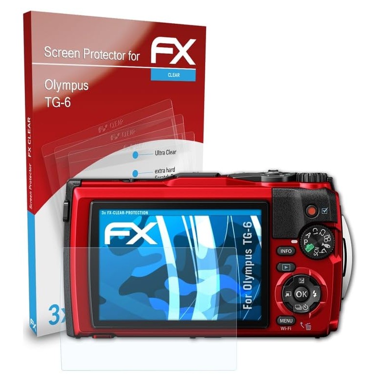 atFoliX Screen Protector Compatible with Olympus TG-6 Film, Ultra Clear
