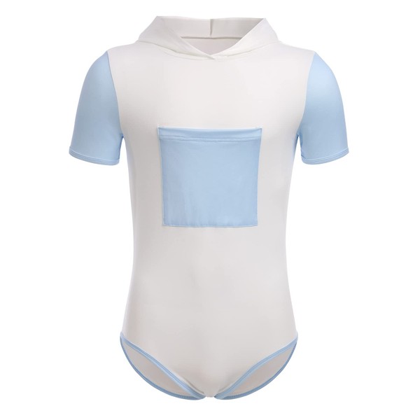 Men's Cute Ears Hoodie Romper Pajamas Bodysuit One Piece Rompers