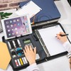 Leather Padfolio Portfolio, Business Conference Organizer Notepad Folder Bag for