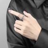 FSYXK Pack of 4 Anti-Anxiety Stainless Steel Ring Women Rotating