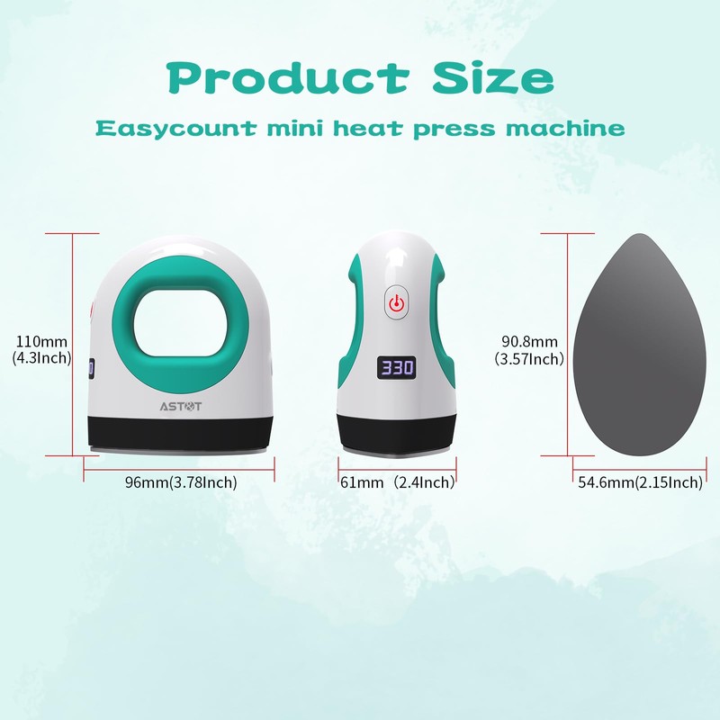 AST&T Heat Press Mini Heat Press Machine, Small Heat Press