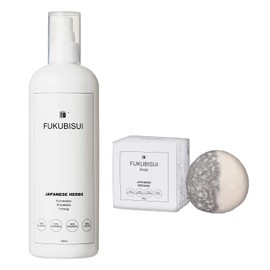 FUKUBISUI Amulet Skin Care, Lotion + Daikon Soap Set, 16.9 fl oz (500 ml), Daikon Soap, 2.8 oz (80 g), Face & Body Lotion, Plant Extract Formulation, Pump Type, Sensitive Skin, Beauty Ingredients