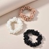 Ruihfas Casualfashion 3Pcs Fashion Korean Hair Accessories Beaded Elastic Hair