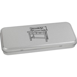 Azeeda 'Tools Workbench' Metal Hinged Stationery Tin/Storage Box (TT00231526)