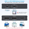 USB C to HDMI + 2 Displayport Adapter 3 Monitors