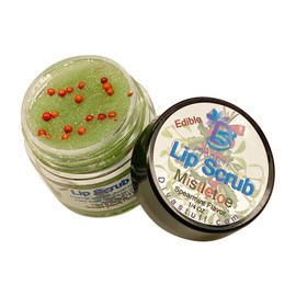 Diva Stuff Ultra Hydrating Lip Scrub for Soft Lips, Gentle Exfoliation, Moisturizer & Conditioner, ¼ oz - Made in the USA (Mistletoe)