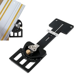 Adjustable Angle Track Saw Square Guide Rail, -60 to 60 Degree Multi-Angle Cutting, 90 Degree Right Angle Guide Auxiliary Clamp Compatible with Festool and Makita