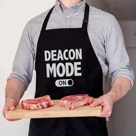 Funny Gag Sarcastic Apron Deacon Mode On Funny Christian God Jesus Bible Prayer Church Kitchen Home Poster Funny Chef Cook Aprons Home Decor