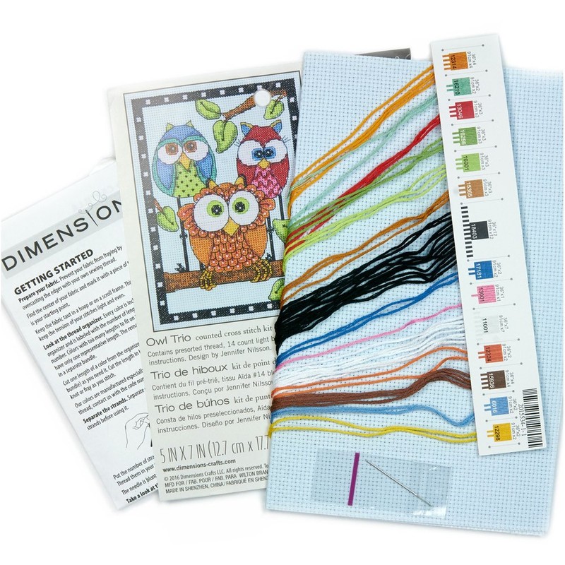 Dimensions Owl Trio Counted Cross Stitch Kit