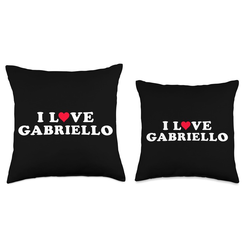 I Love Gabriello Matching Girlfriend & Boyfriend Gabriello Throw Pillow