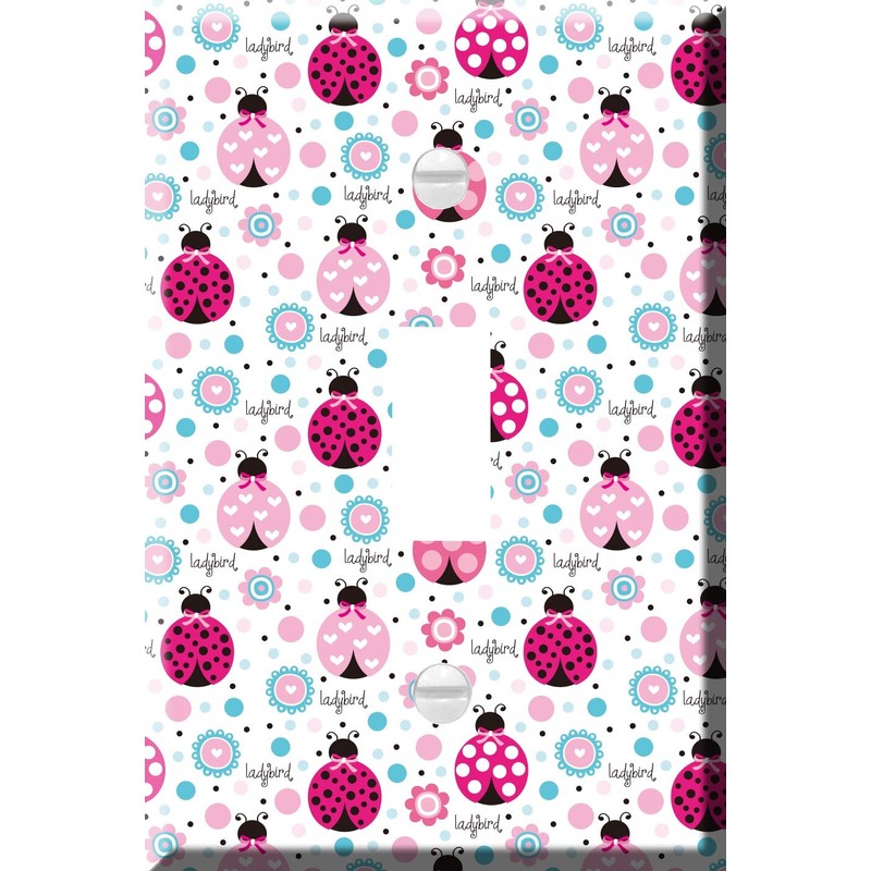 Toggle Wallplate, Single Light Switch Cover Plate - Fashion Ladybug