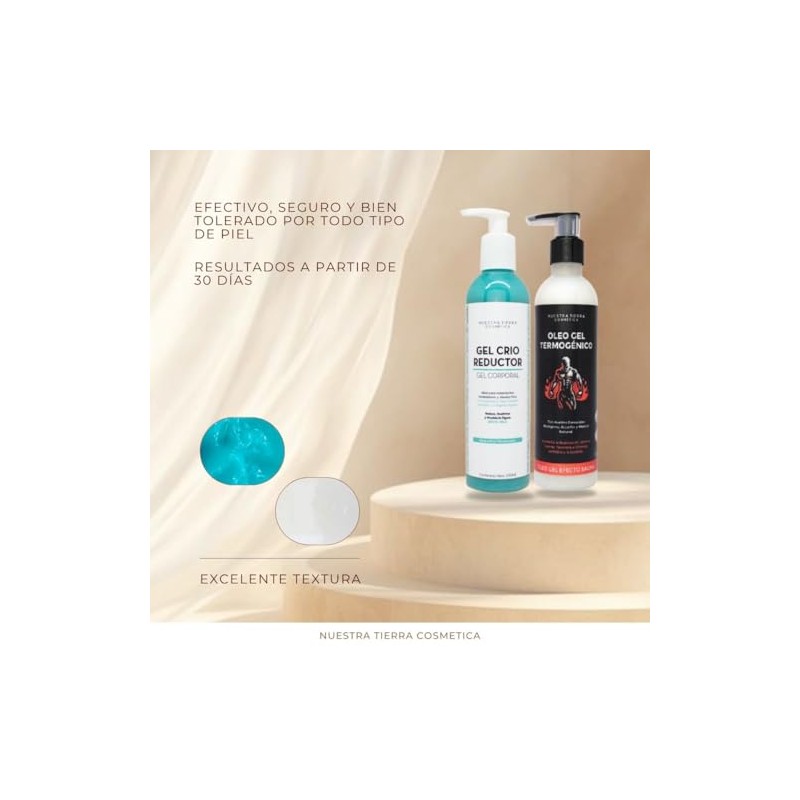 Nuestra Tierra Cosmtica Kit Gel Crioreductor Corporal Oleo Gel Termognico