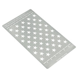 Aleks Melnyk No.429 Stainless Steel 50 Star American Flag Stencil, Metal Templates 50 Stars Union