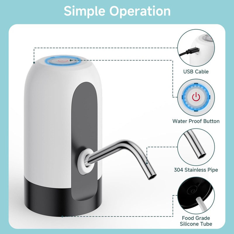Continuous Pump for Water Table, Flycoco Water Table Pump Rechargeable