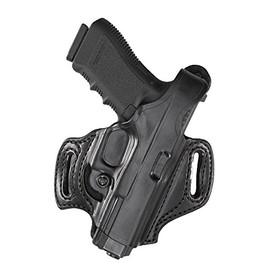 Aker Leather 168 FlatSider XR12 Belt Holster for Springfield XDs, Black, Right Hand