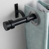 16-86 inch Long Adjustable Matte Black Curtain Rods,1 inch Diameter