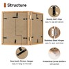 Axeman 8x10 Double Picture Frame - Solid Oak Wood Vertical