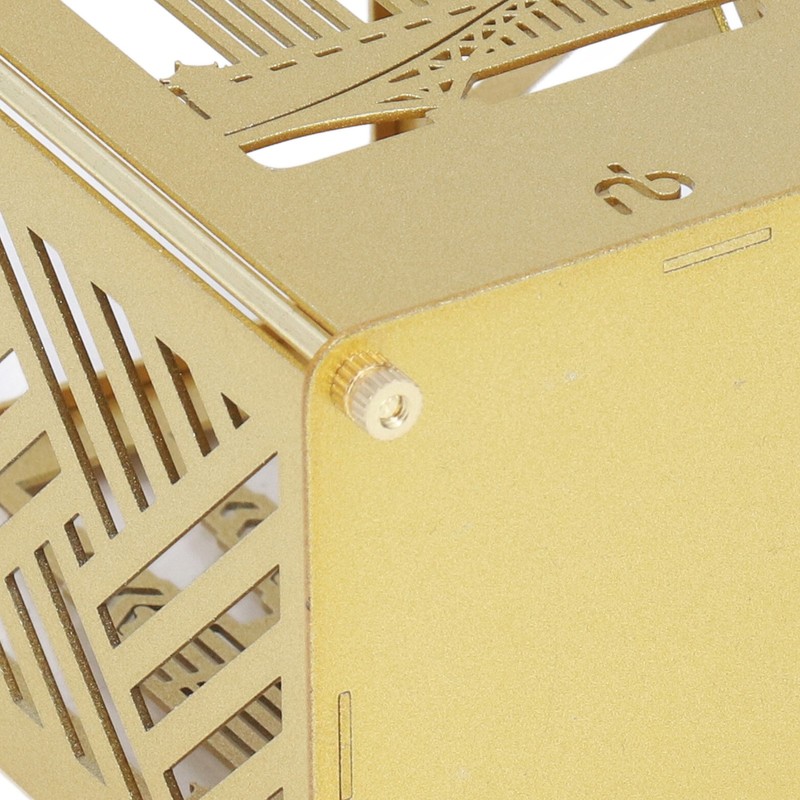 Metal Pen Holder Multifunctional Easy Assembly Glossy Golden Surface Plating