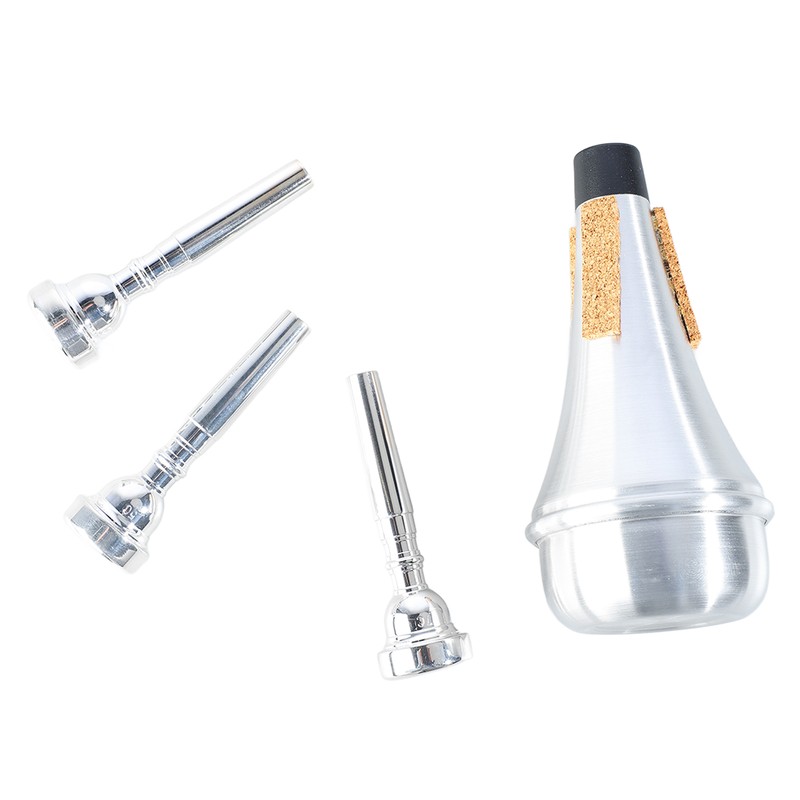 Trumpet Mouthpiece Mute Set 3C 5C 7C Practice Silencer Combination