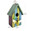 Wooden Decorative Birdhouse Hanging Bird House Hand Painted Birds Box