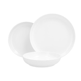 Fortessa Cooper Melamine/Outdoor 12 Piece Dinnerware Set, Service for 4, White