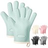 MAD SHARK Silicone Oven Mitts Heat Resistant 450 Degrees,Waterproof &
