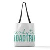 CafePress Ready To Roadtrip Print Polyester Tote Bag 16"x16"
