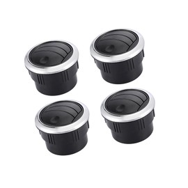 A ABSOPRO 4Pcs Round AC Air Outlet Vent Louvered Dashboard Electroplate Knob for RV Bus Boat Yacht Caravan 87mm 75mm 70mm Item Replacement