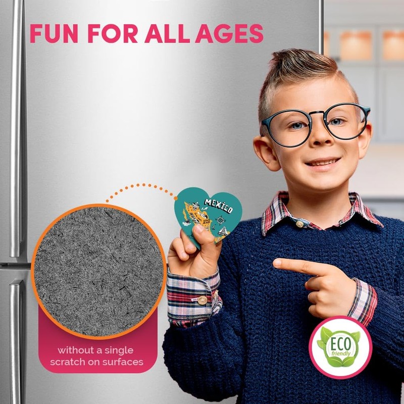 1x Heart MDF Magnet 6cm - Mexico Mexican Map Fun