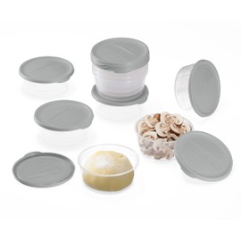 RoyalFay Piccolo Pizza Ball Box with Lid Granite Pizza Dough Bales Ingredient Container Fermentation Box Made in the EU Pack of 10