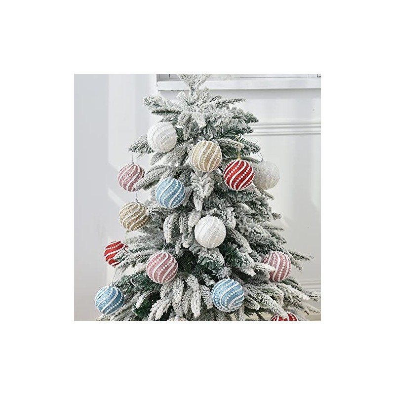 綺麗 ダイヤモンド クリスマス オーナメント ボール 6個セット 直径 8cm 北欧 インテリア