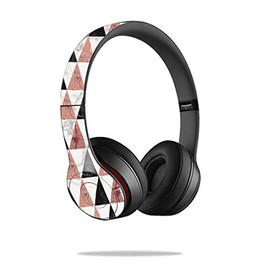 Mightyskins Protective Vinyl Skin Decal Cover Compatible with Dr. Dre Beats Solo2 Headphones wrap Sticker Skins Marble Pyramids