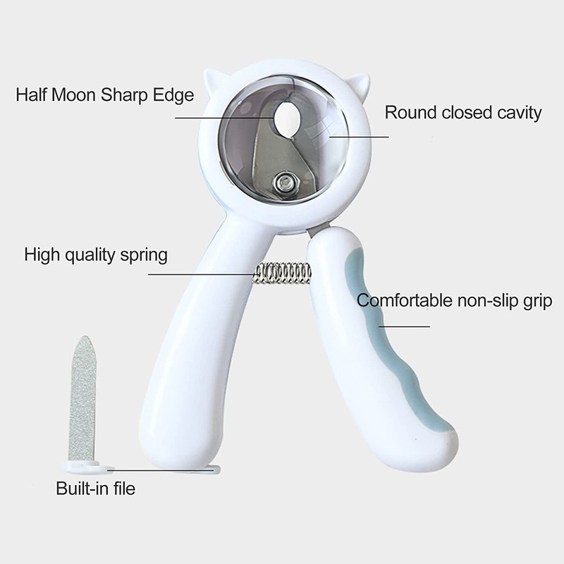 ZB.soar Pet Nail Clippers, Avoid Nails Flying Everywhere, Transparent Nail