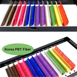 Eyelash Extension Classic Lashes 8 Colors Rainbow Cluster Lashes 0.07mm Premade Classic Individual Lashes Colored Volume Lash Extensions for Christmas New Year for Girls Makeup (0.07-d-13mm)