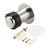 sourcing map Door Stopper Cylindrical Floor Mount Stop Brushed Stainless