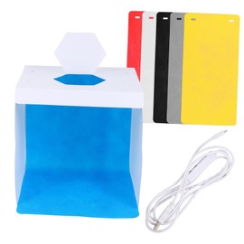 SHOWERORO 1 Set Photography Light Box with Dual LED Strips Design for Jewelry and Shooting Easy to Carry with Professional Results