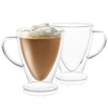 JoyJolt Declan Irish Double Wall Insulated Glass Coffee Cups (Set