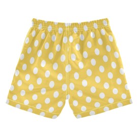 Boccsty Polka Dot Yellow Boys Swim Trunks Baby Kids Swimwear Summer Toddler Beach Board Shorts Bathing Suit 2T