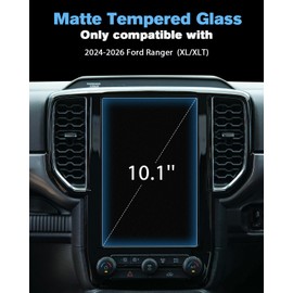 WEIPIN For Matte Anti Glare Tempered Glass 2024 2025 2026 Ford Ranger 10.1 Inch Touchscreen Screen Protector - Ranger (XL/XLT) Accessories