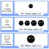 TOAOB 50pcs 16mm to 30mm Safety Eyes Black Plastic Dolls