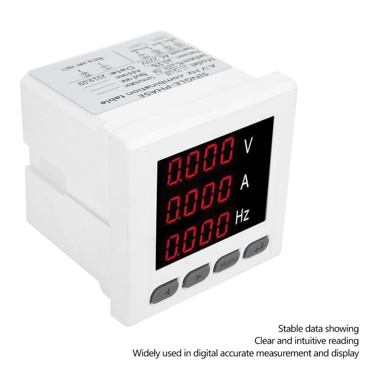 72 UIF Multi Function Meter Single Phase A V HZ
