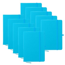 Gifts by Design Set of 10 Journal Notebooks for Women & Men – 80 Pages, Light Blue – Composition Notebook for Journaling, Writing, Work, Travel, College – Make Custom Designs for Events & Promotions