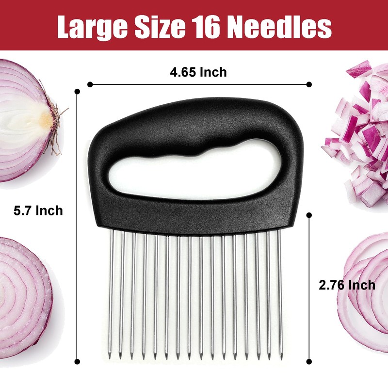 Furneet Extra-Large Onion Holder for Slicing, Onion Cutter Vegetable Chopper,