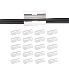 Neyiem Cable Clips, Cable Fixing, Wall Storage, For Cars, Concealed Wiring, Strong Double Sided Tape, Strips Off Cable Stands, Wire Fixing, Wire Clips, Organization (20 Pieces) Transparent