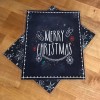 Handmade Xmas Chalkboard Snowflake Front/Back Cover Set 4 use w