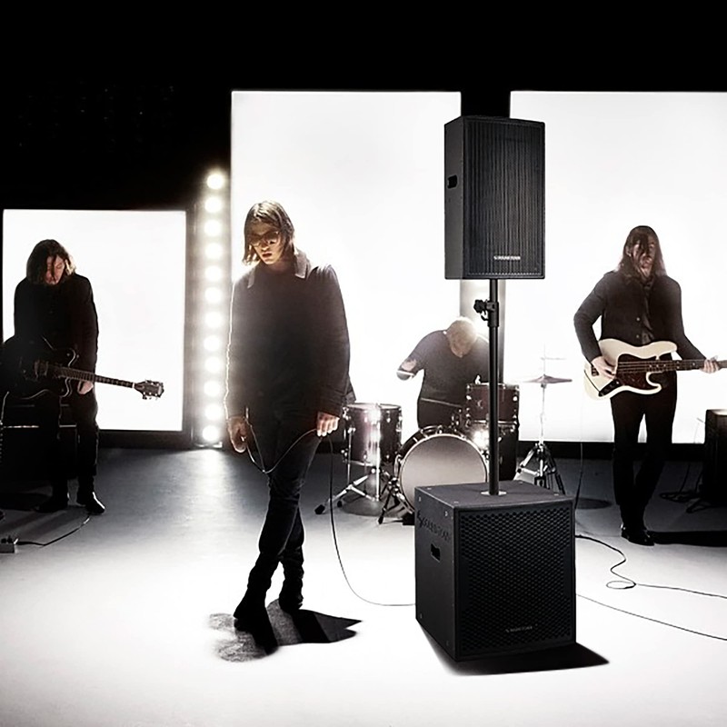 Sound Town 2-Pack Adjustable Height Subwoofer/Speaker Poles (35"-54") with M20