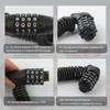 Motorcycle Helmet Lock with Combination Lock,Retractable Motorcycle Locks Anti Theft